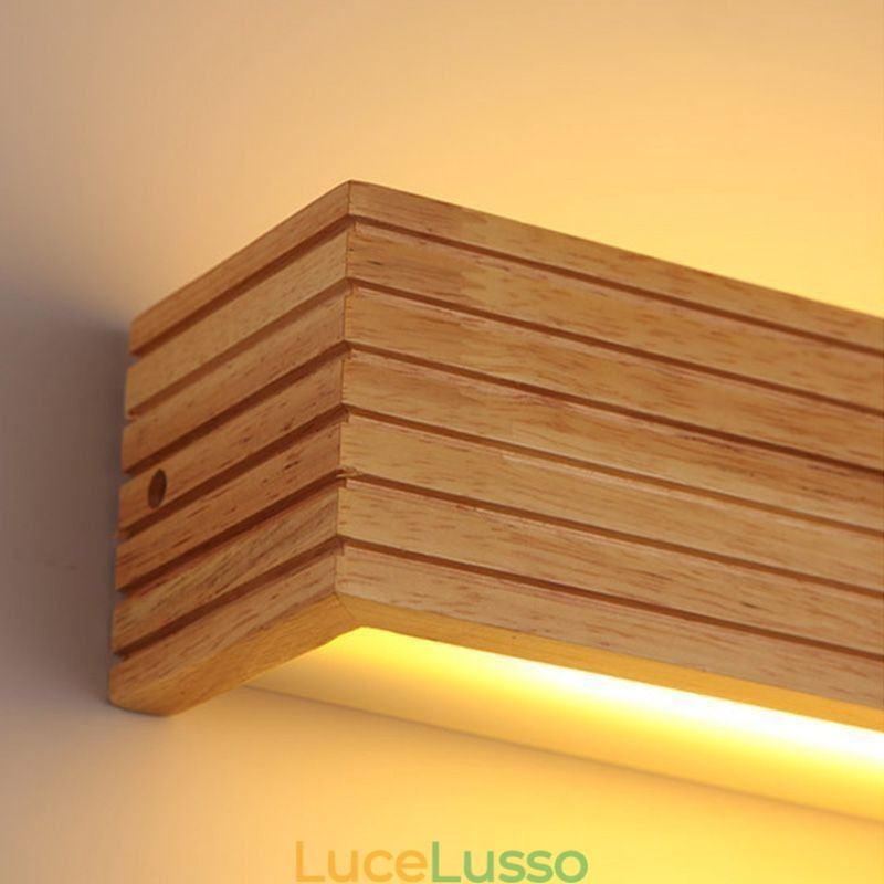 Lampade da parete in legno in stile giapponese Lampada da parete per bagno e casa