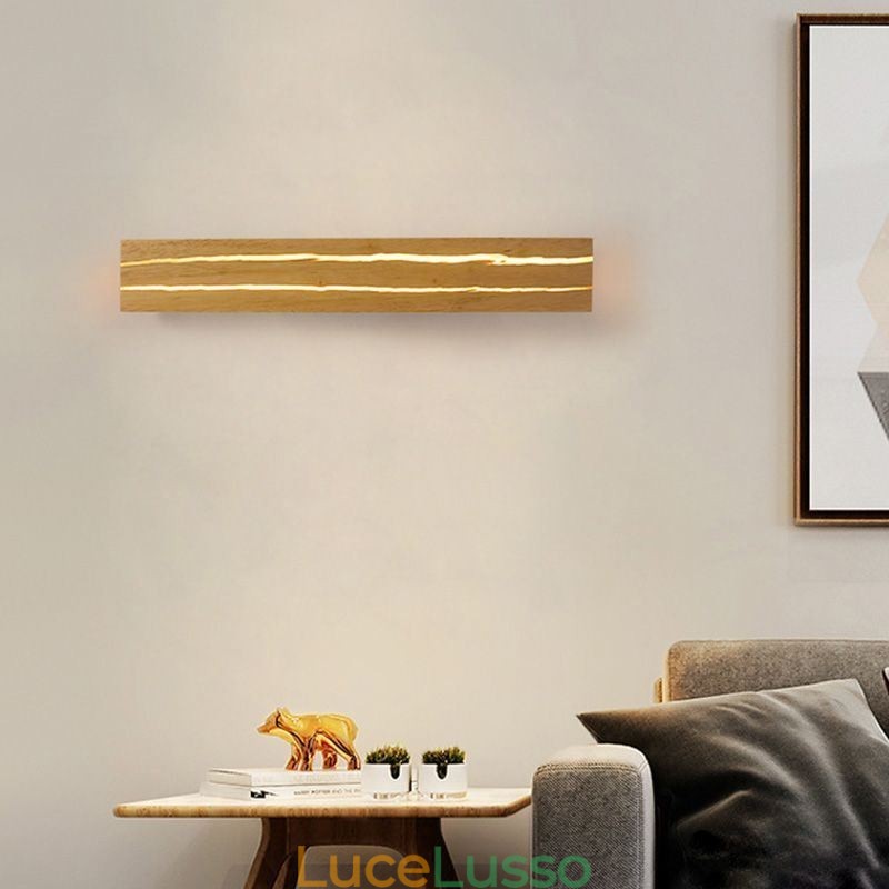 Lampada da parete moderna in legno, luci per corridoio d'ingresso, lampada da parete nordica da comodino