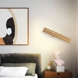Lampada da parete moderna in legno, luci per corridoio d'ingresso, lampada da parete nordica da comodino