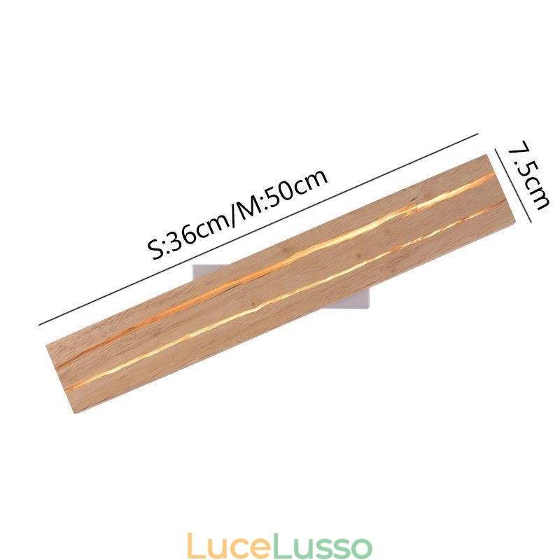 Lampada da parete moderna in legno, luci per corridoio d'ingresso, lampada da parete nordica da comodino