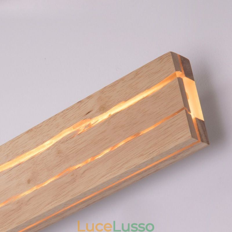Lampada da parete moderna in legno, luci per corridoio d'ingresso, lampada da parete nordica da comodino