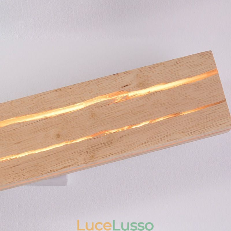 Lampada da parete moderna in legno, luci per corridoio d'ingresso, lampada da parete nordica da comodino