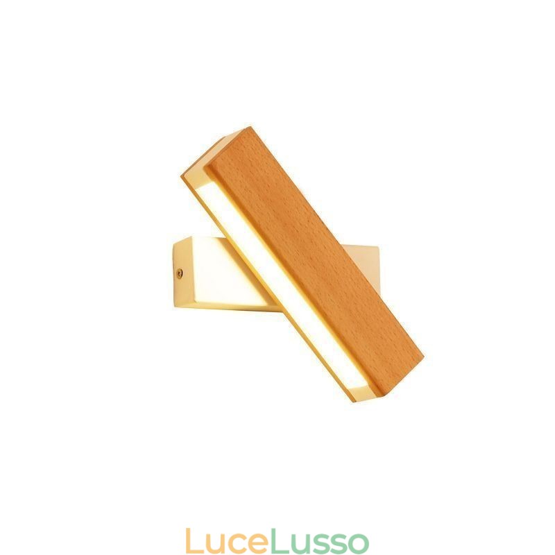 Lampada da parete in legno massello Europa Illuminazione da parete per comodino Lampade moderne di semplicità