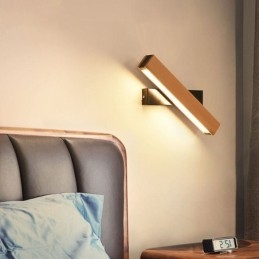 Lampada da parete in legno massello Europa Illuminazione da parete per comodino Lampade moderne di semplicità