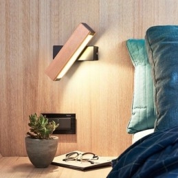 Lampada da parete in legno massello Europa Illuminazione da parete per comodino Lampade moderne di semplicità