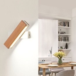 Lampada da parete in legno massello Europa Illuminazione da parete per comodino Lampade moderne di semplicità