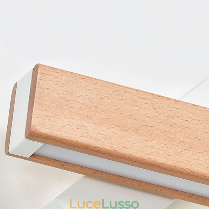Lampada da parete in legno massello Europa Illuminazione da parete per comodino Lampade moderne di semplicità