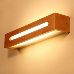 Lampada da parete moderna in legno, luci per corridoio d'ingresso, lampada da comodino nordica