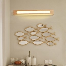 Lampada da parete moderna in legno, luci per corridoio d'ingresso, lampada da comodino nordica