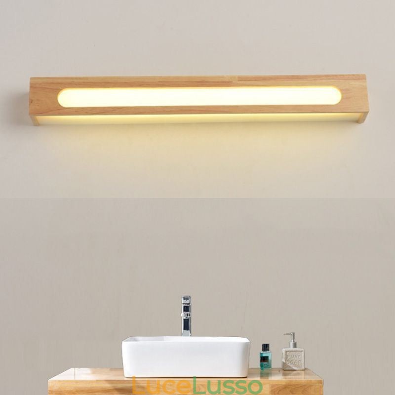 Lampada da parete moderna in legno, luci per corridoio d'ingresso, lampada da comodino nordica