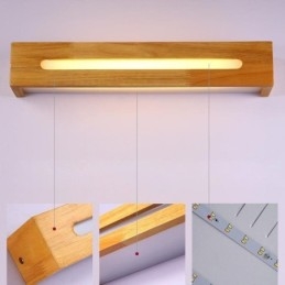 Lampada da parete moderna in legno, luci per corridoio d'ingresso, lampada da comodino nordica