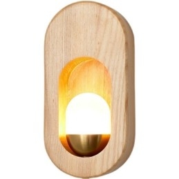 Applique da parete in legno con decorazione giapponese, lampada da parete per ingresso