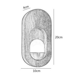 Applique da parete in legno con decorazione giapponese, lampada da parete per ingresso