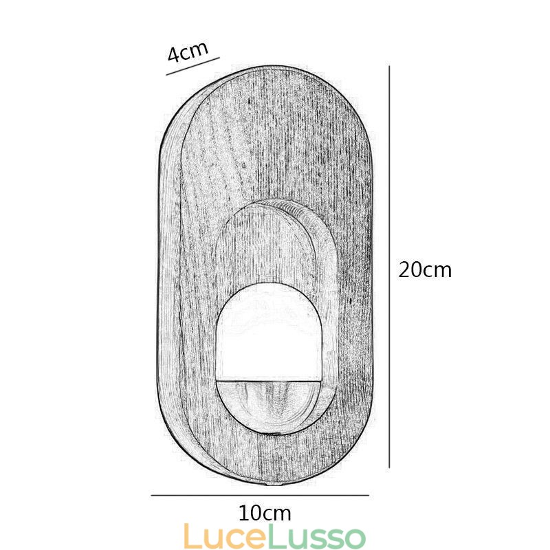 Applique da parete in legno con decorazione giapponese, lampada da parete per ingresso