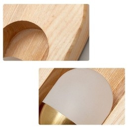 Applique da parete in legno con decorazione giapponese, lampada da parete per ingresso