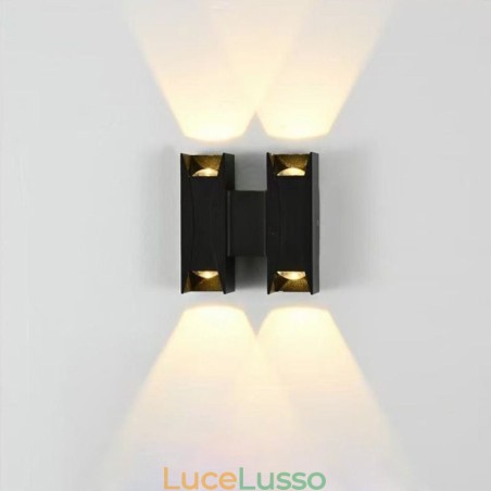 Lampada da parete impermeabile moderna in alluminio con montaggio superficiale, luce da giardino per portico Lampada da parete impermeabile moderna in alluminio con montaggio superficiale, luce da giardino per portico