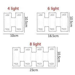 Lampada da parete impermeabile moderna in alluminio con montaggio superficiale, luce da giardino per portico