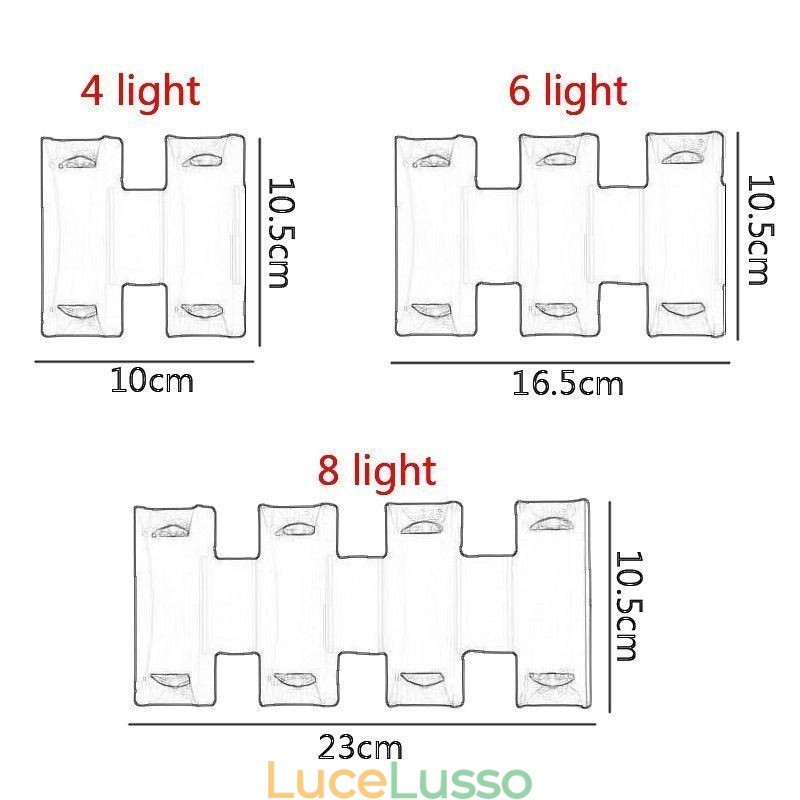 Lampada da parete impermeabile moderna in alluminio con montaggio superficiale, luce da giardino per portico