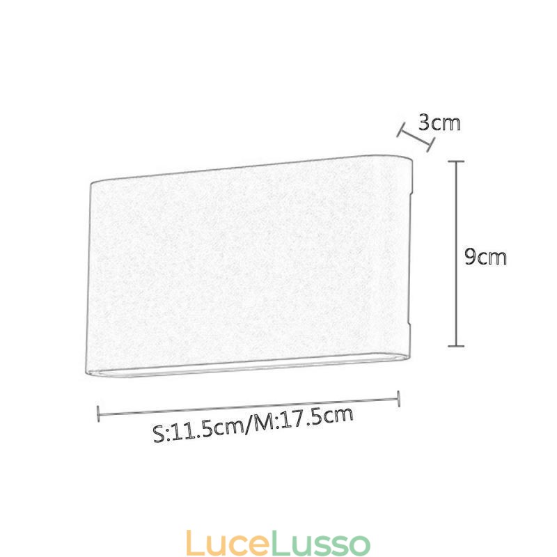 Lampada da parete impermeabile moderna semplice in alluminio per interni