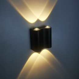 Lampada da parete in alluminio, balcone, luce da veranda montata in superficie
