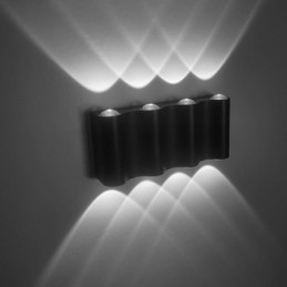 Lampada da parete in alluminio, balcone, luce da veranda montata in superficie