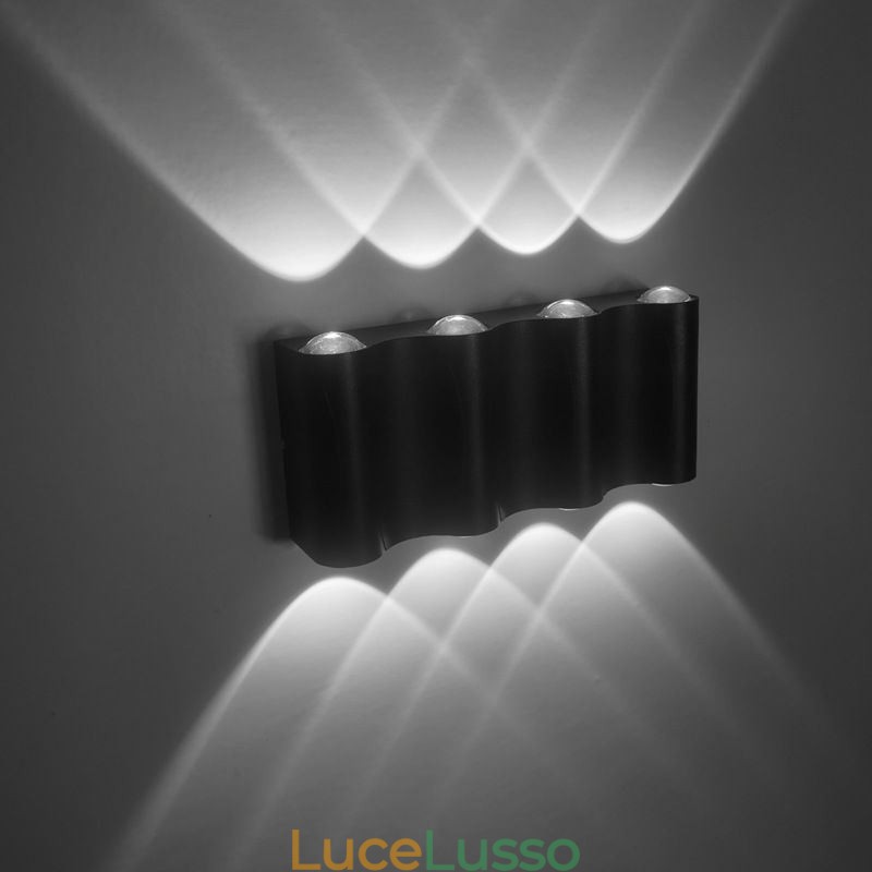Lampada da parete in alluminio, balcone, luce da veranda montata in superficie