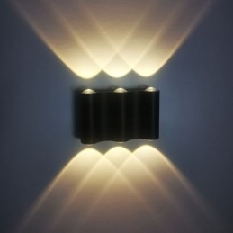 Lampada da parete in alluminio, balcone, luce da veranda montata in superficie