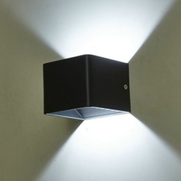 Lampada da parete in alluminio, balcone, montaggio superficiale, cubo, luce da portico