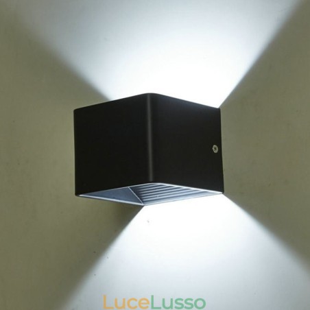Lampada da parete in alluminio, balcone, montaggio superficiale, cubo, luce da portico Lampada da parete in alluminio, balcone, montaggio superficiale, cubo, luce da portico