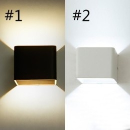Lampada da parete in alluminio, balcone, montaggio superficiale, cubo, luce da portico