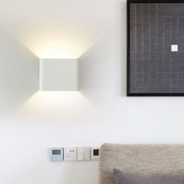 Lampada da parete in alluminio, balcone, montaggio superficiale, cubo, luce da portico