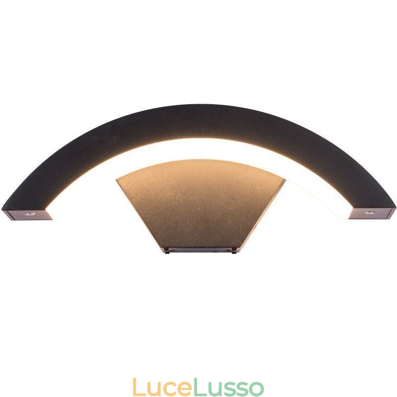 Lampada da parete a mezzaluna impermeabile da giardino in alluminio minimalista
