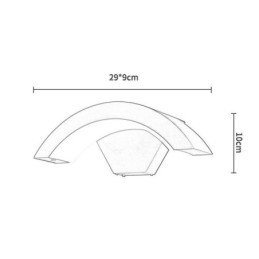 Lampada da parete a mezzaluna impermeabile da giardino in alluminio minimalista