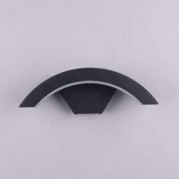 Lampada da parete a mezzaluna impermeabile da giardino in alluminio minimalista