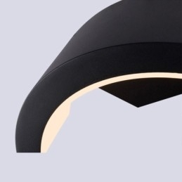 Lampada da parete a mezzaluna impermeabile da giardino in alluminio minimalista