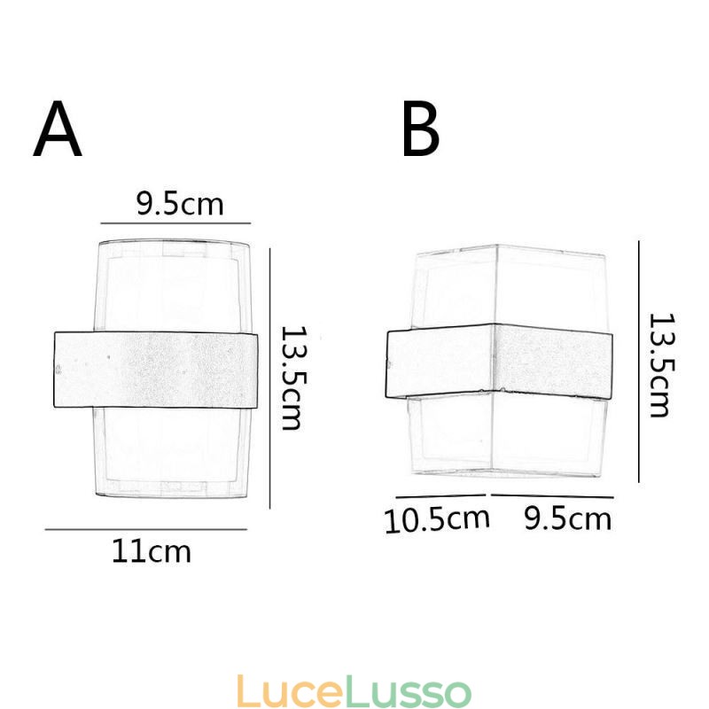 Lampada da parete minimalista in acrilico Lampada da parete impermeabile Patio