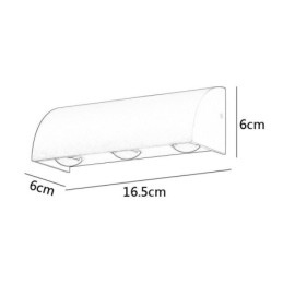 Lampada da parete impermeabile in alluminio per scale