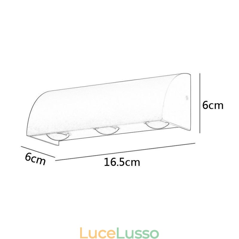 Lampada da parete impermeabile in alluminio per scale