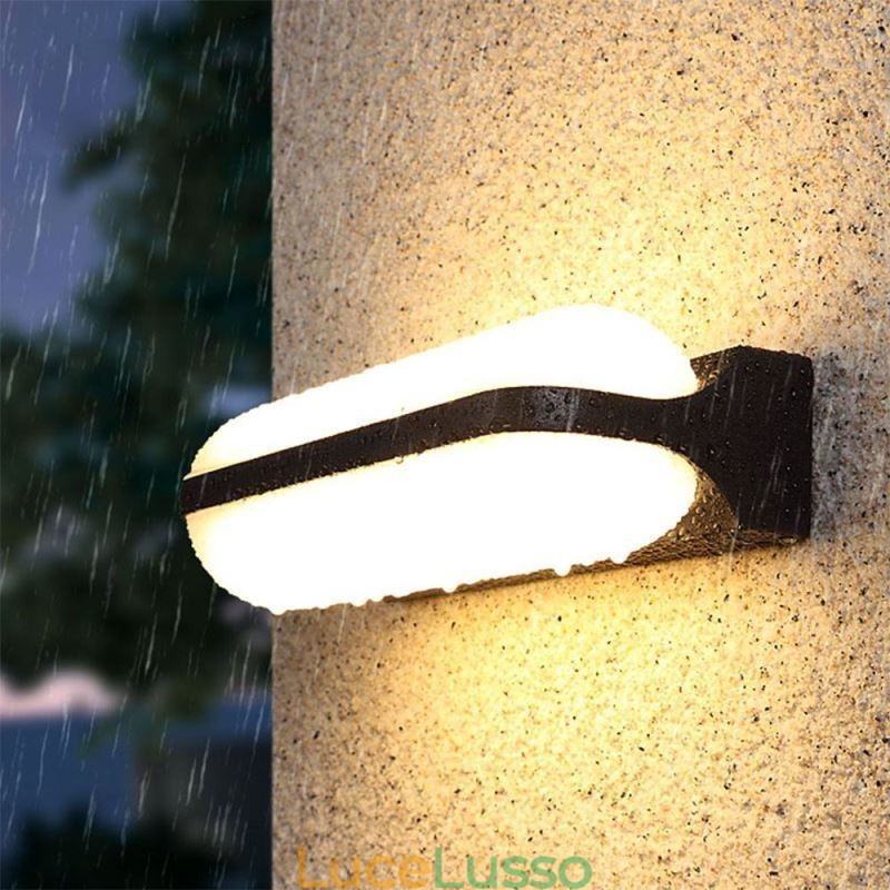 Lampada da parete in alluminio impermeabile Lampada da parete per scale Bagno Corridoio