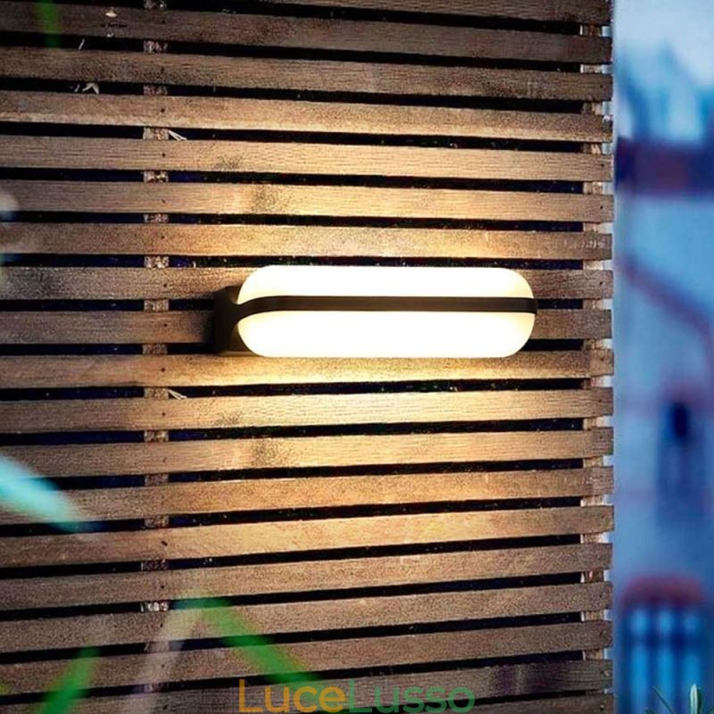 Lampada da parete in alluminio impermeabile Lampada da parete per scale Bagno Corridoio