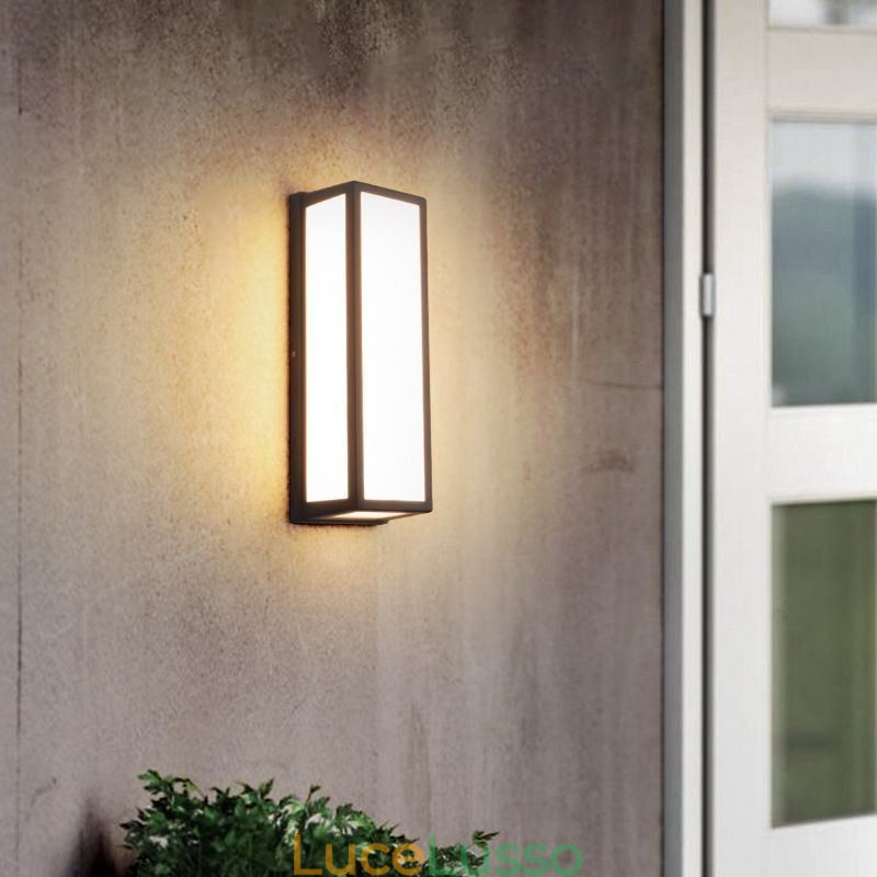 Applique da parete rettangolare moderna impermeabile per veranda villa