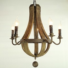 Lampadario 5 luci Vintage Retro Country Living Sala da pranzo Metallo