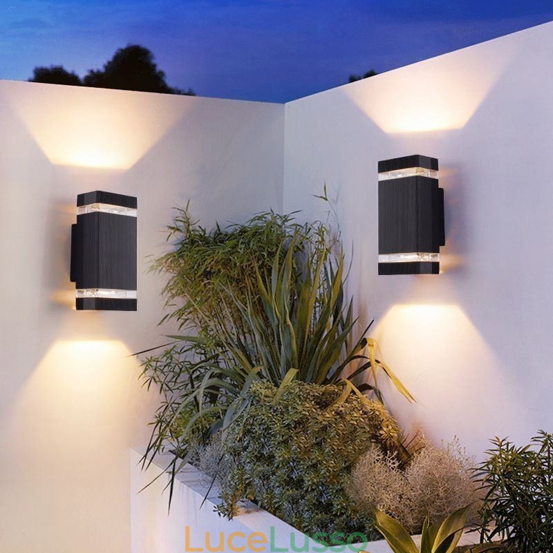 Semplici luci da parete in alluminio Lampada da parete impermeabile Cortile Portico
