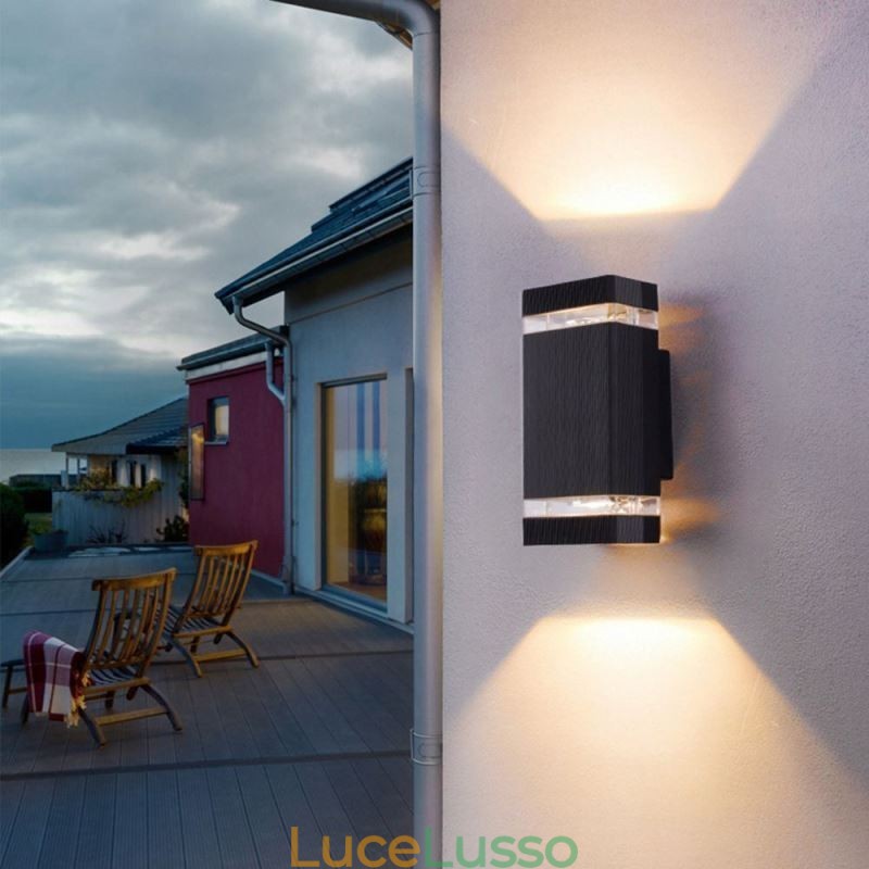 Semplici luci da parete in alluminio Lampada da parete impermeabile Cortile Portico