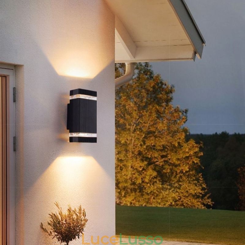 Semplici luci da parete in alluminio Lampada da parete impermeabile Cortile Portico