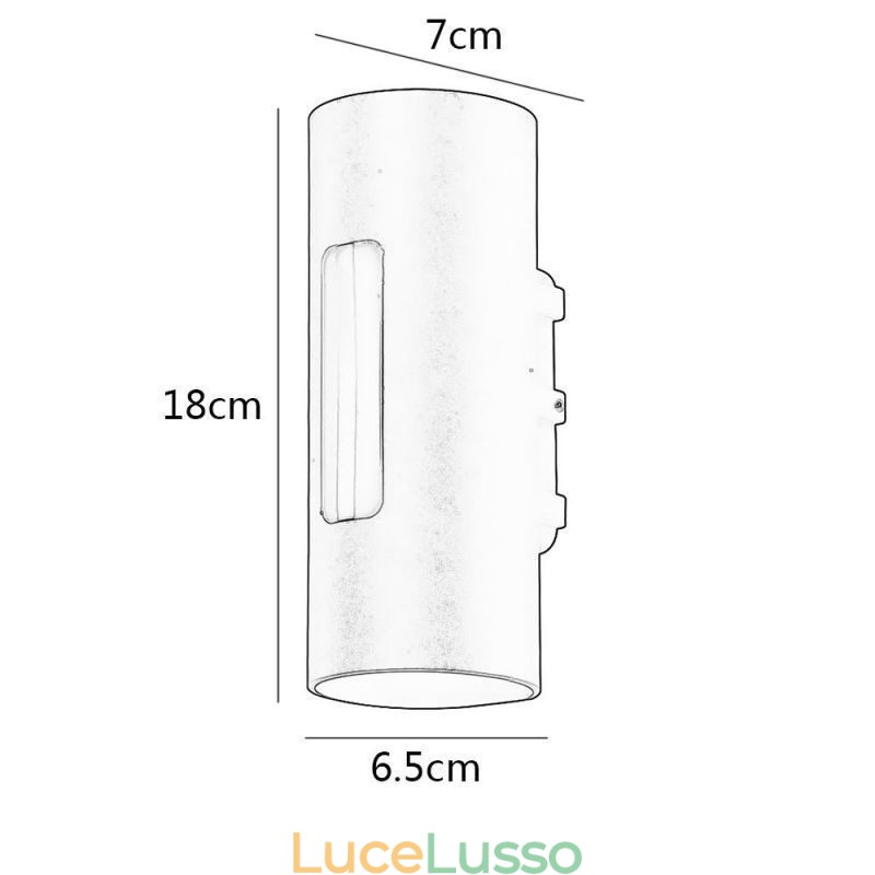 Lampada da parete impermeabile in alluminio Lampada da parete Cortile