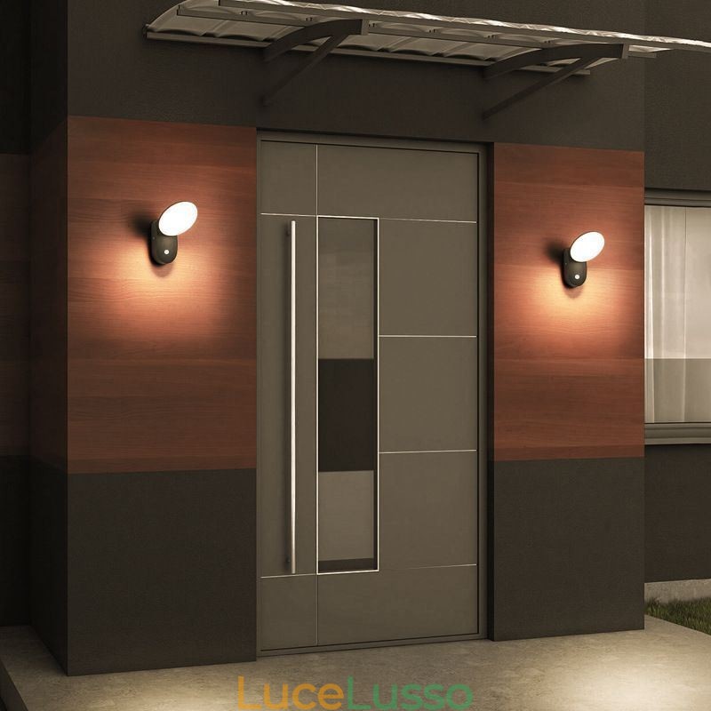 Lampada da parete moderna minimalista in alluminio da giardino impermeabile a mezzaluna