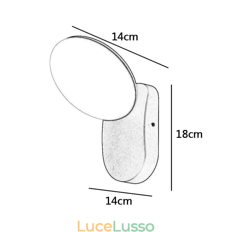 Lampada da parete moderna minimalista in alluminio da giardino impermeabile a mezzaluna