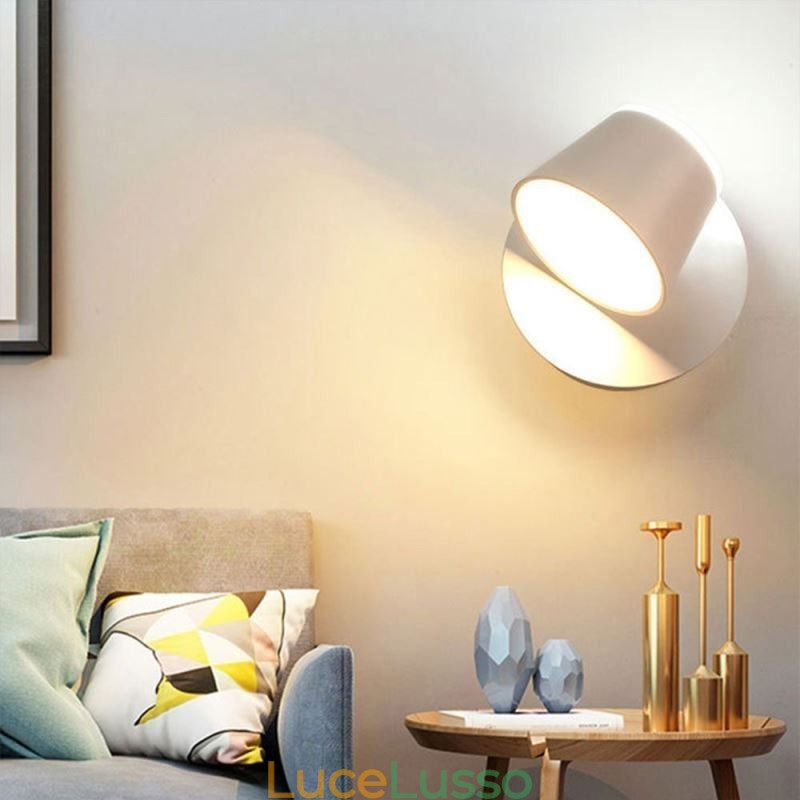 Applique moderna Lampada da parete girevole in alluminio