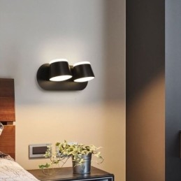 Applique moderna Lampada da parete girevole in alluminio